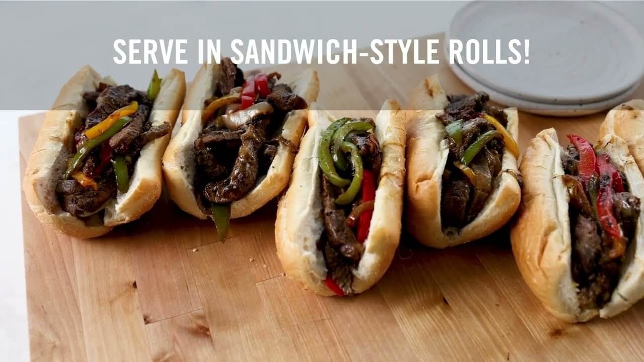 Philly Cheese Steak Sandwiches thumbnail image.